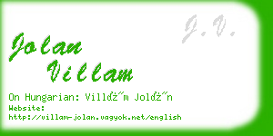 jolan villam business card